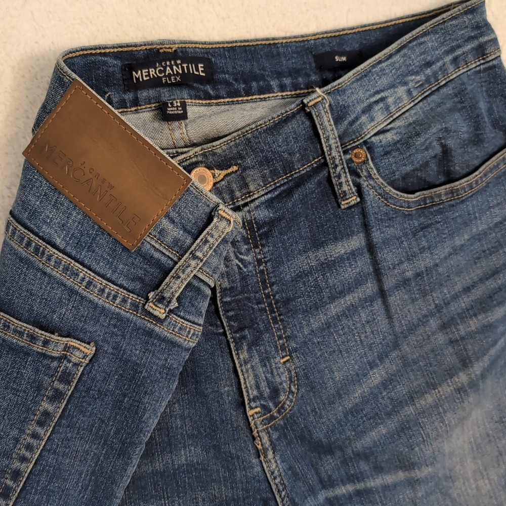 J.Crew Mercantile‎ Flex Slim Jeans Size 34 X 34 Logo EUC Stretchy